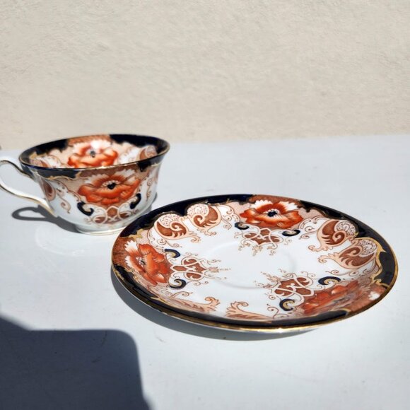 Alfred B Pearce & Co Antique English Bone China Tea Cup Saucer Set Vintage Plate - Picture 15 of 16